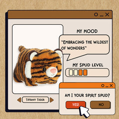 Spudsters Tiffany Tiger 24cm Soft Toy - Charming Potato-Shaped Plush - Collectable Soft Toy by Aurora World LTD