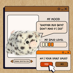 Spudsters Pierre Spotted Pig 24cm Soft Toy - Charming Potato-Shaped Plush - Collectable Soft Toy by Aurora World LTD