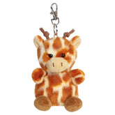 Palm Pals Safara Giraffe Plush Clip-On 10cm-Palm Pals by Aurora World LTD
