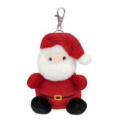 Palm Pals Santa Claus Clip-On 10cm Soft Toy- Christmas Gift by Aurora World LTD
