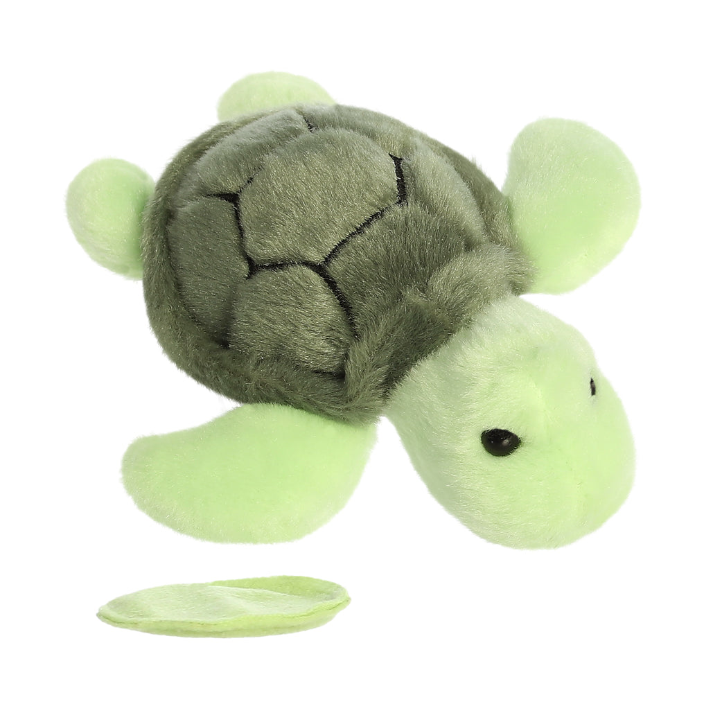 Saavy Sea Turtle Shoulderkins 16cm - Magnetic Shoulder Companion Plush toy - Aurora World LTD