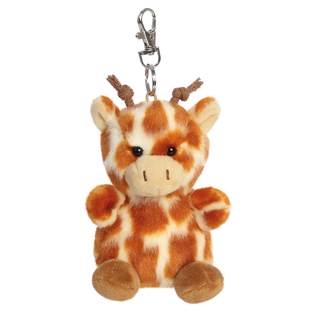 Palm Pals Safara Giraffe Plush Clip-On 10cm-Palm Pals by Aurora World LTD