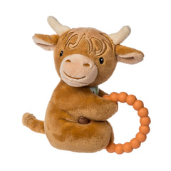 Mary Meyer Highland Cow Taggies Baby Rattle  -Aurora World Ltd