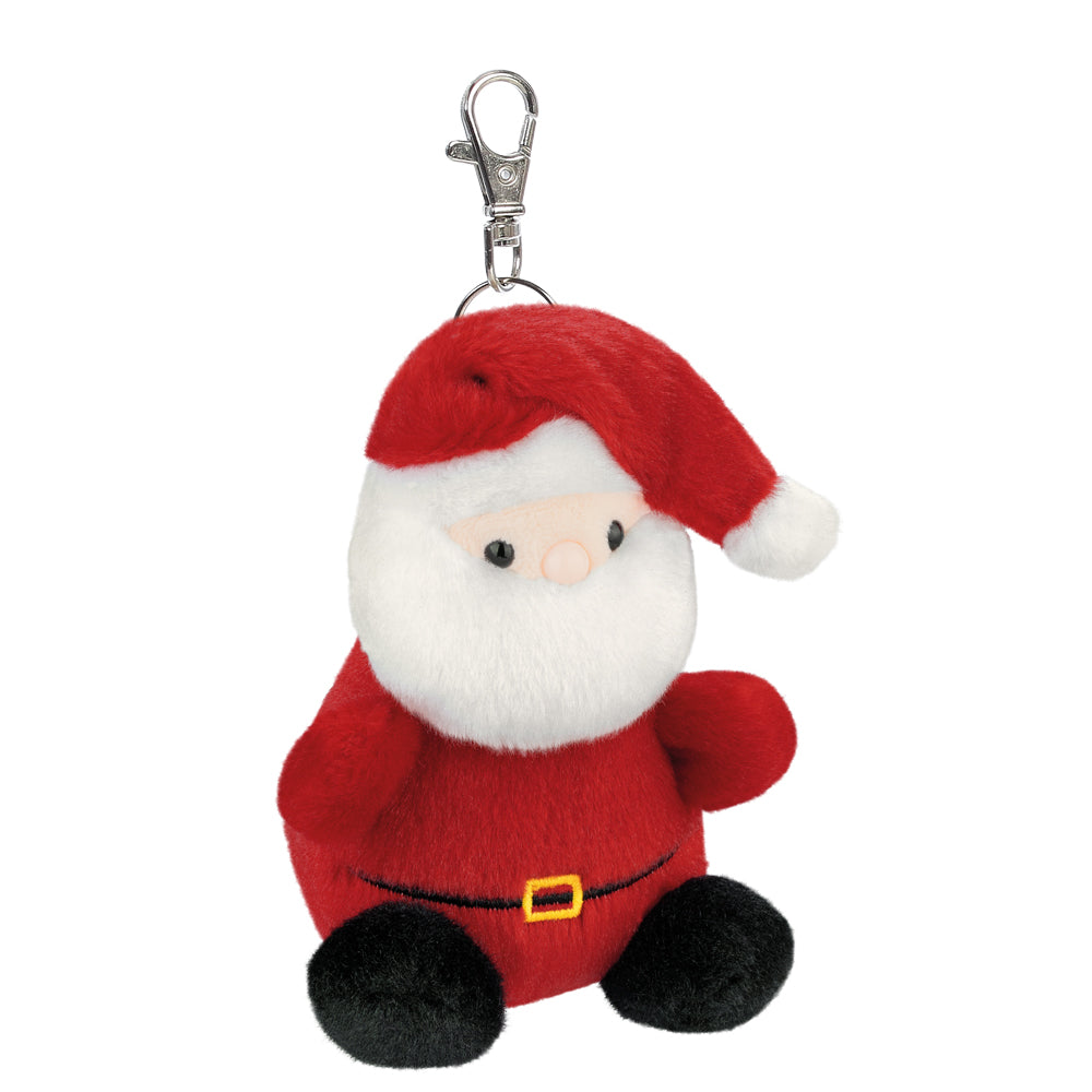 Palm Pals Santa Claus Clip-On 10cm Soft Toy- Christmas Gift by Aurora World LTD