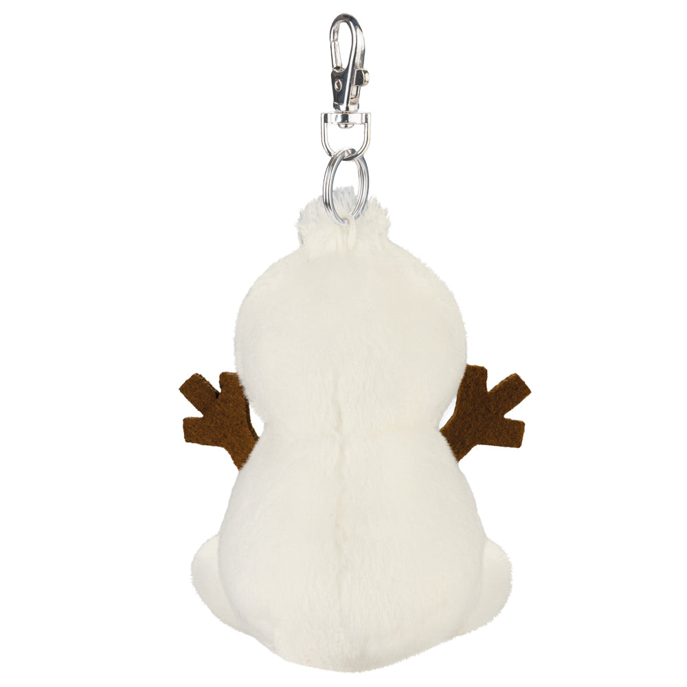 Palm Pals Twig Snowman Clip-On 10cm Soft Toy - Christmas Gift by Aurora World Ltd