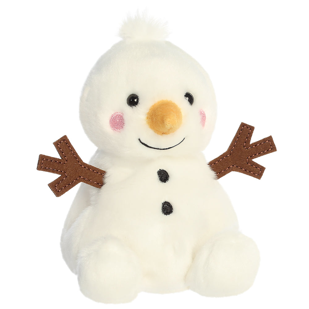 Palm Pals Twig Snowman 13cm- Christmas Gift - Collectable Soft Toy by Aurora World LTD