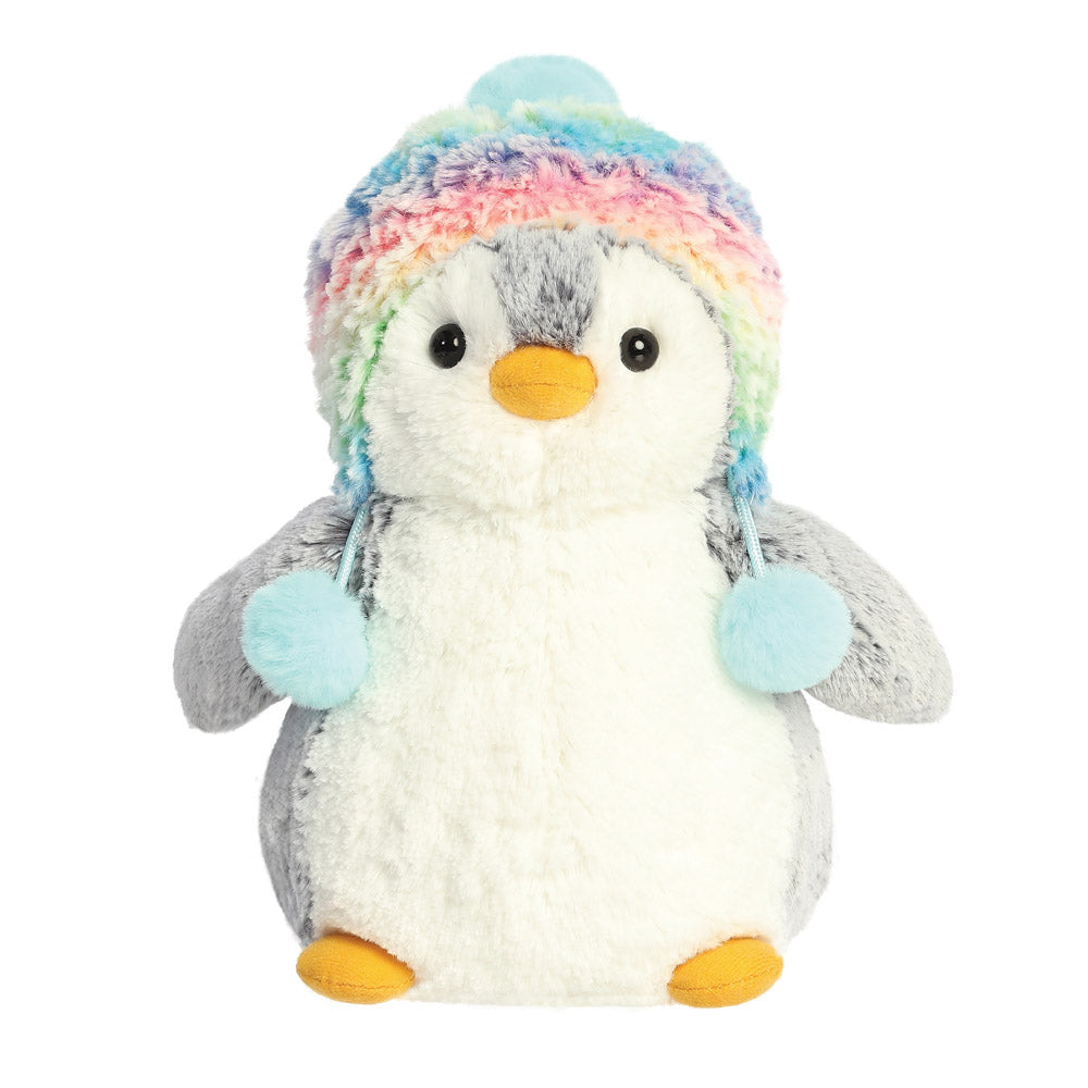 PomPom Penguin Rainbow Hat Soft Toy - Aurora World LTD