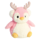 Pompom Pink W/Reindeer Antlers 7In